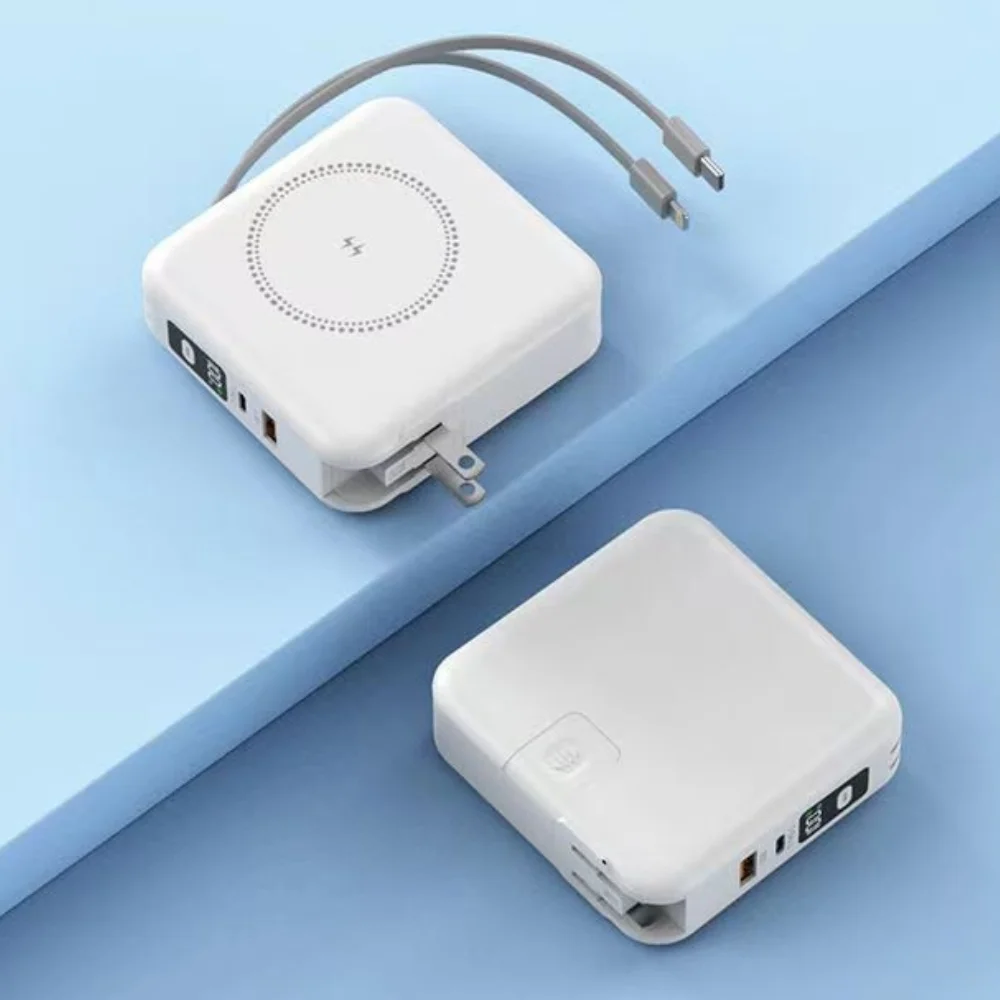 5-in-1 15000 mAh Wireless Fast Charging Portable Power Bank with custom logo - image 3