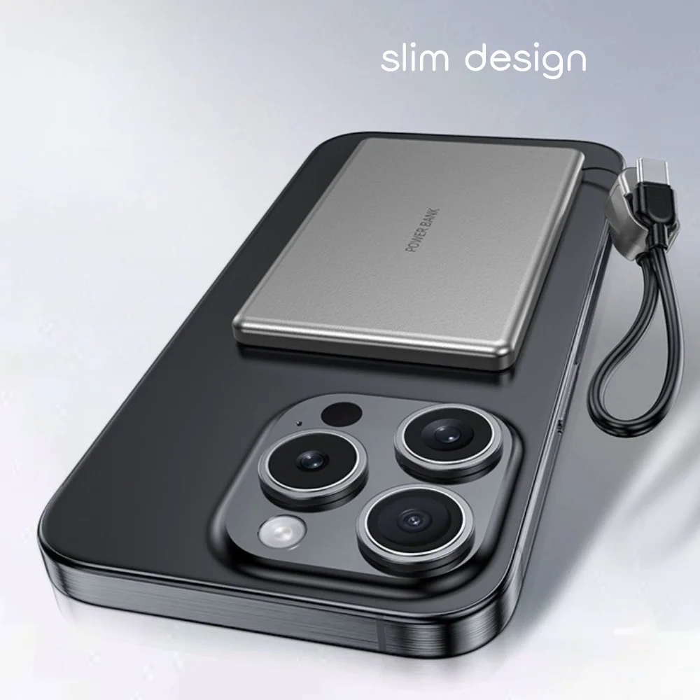 10000mAh Metal Magnetic Power Bank with custom logo - image 3