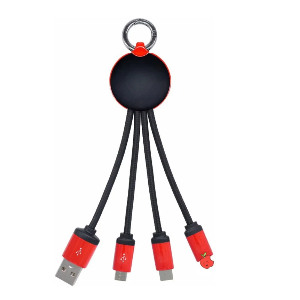 Keychain 3-in-1 LED Glow Charging Cable with custom logo - image 3