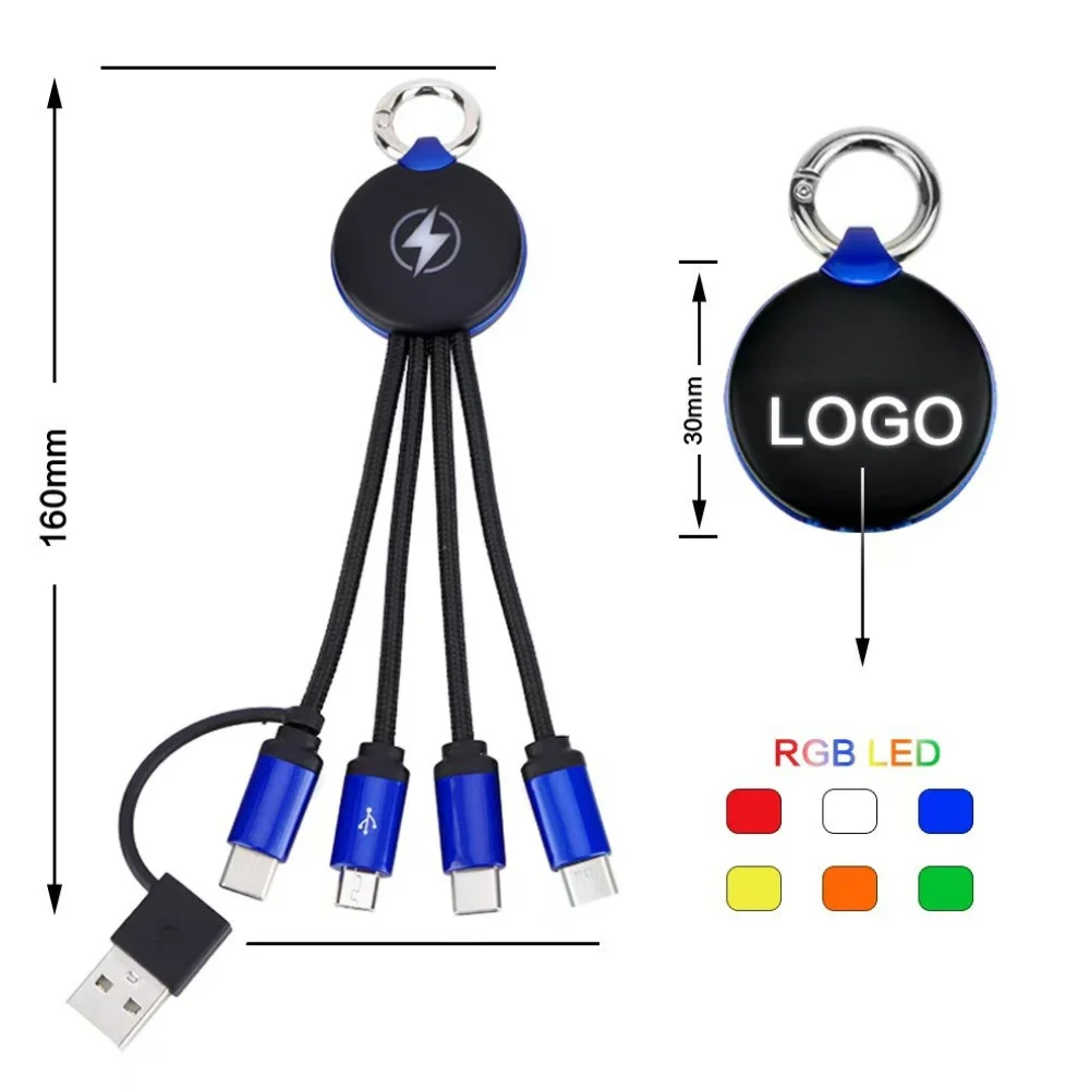 Keychain 5-in-1 Charging Cable with custom logo - image 3