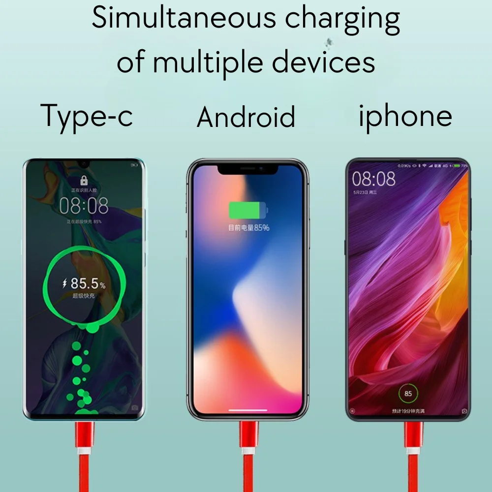 Retractable 3-in-1 Fast Charging Cable with custom logo - image 3