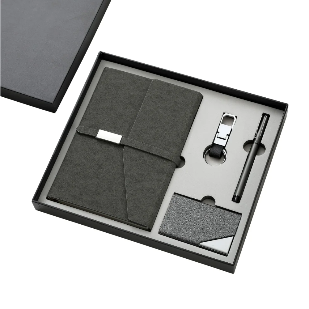 Notebook Card Holder Keychain Gift Box Set with custom logo - image 3