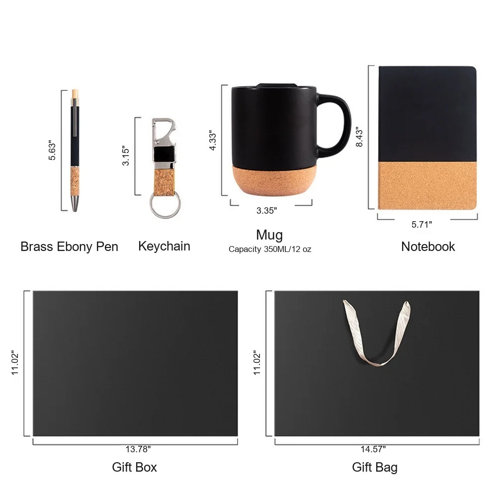 A5 PU Notebook and Pen Gift Box Set with custom logo - image 2