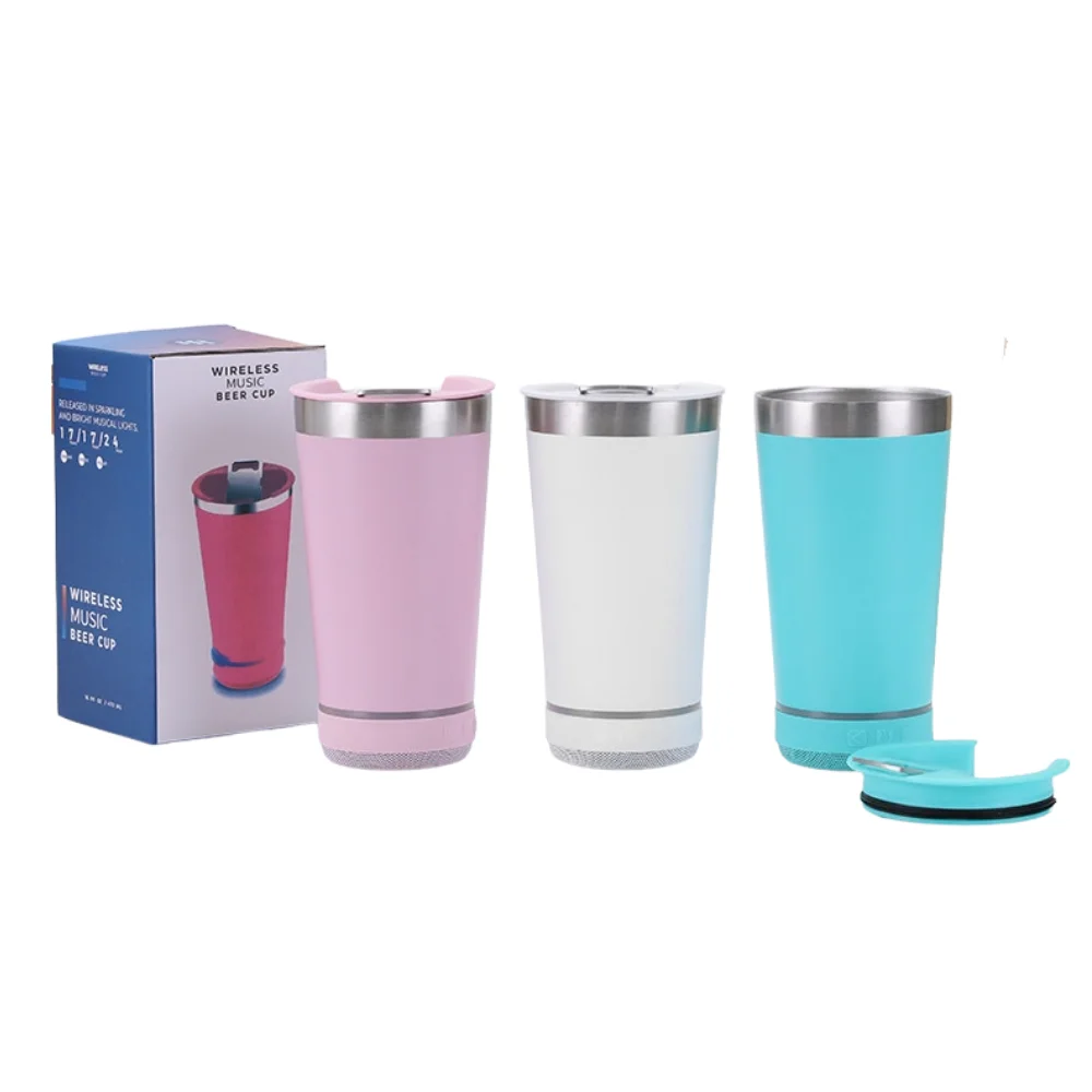 16oz Bluetooth Speaker Tumbler with custom logo - image 3