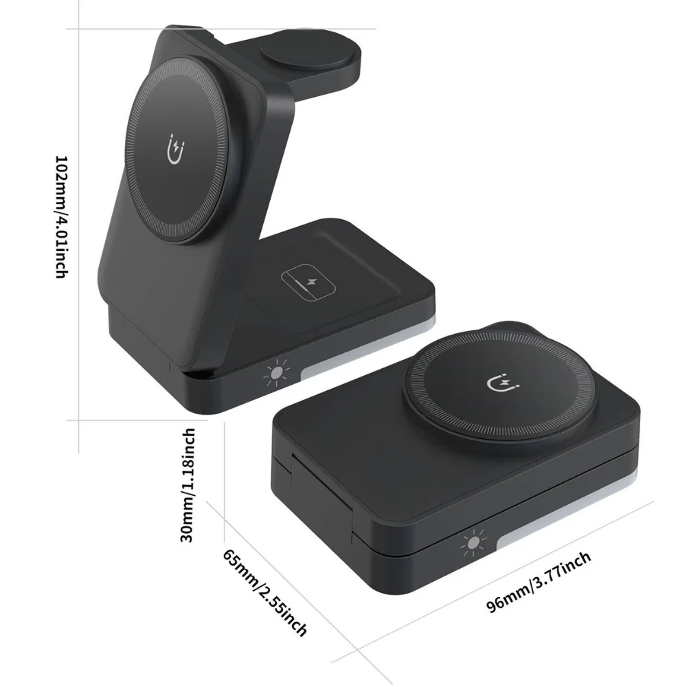 3-in-1 Magnetic Wireless Charger with custom logo - image 3
