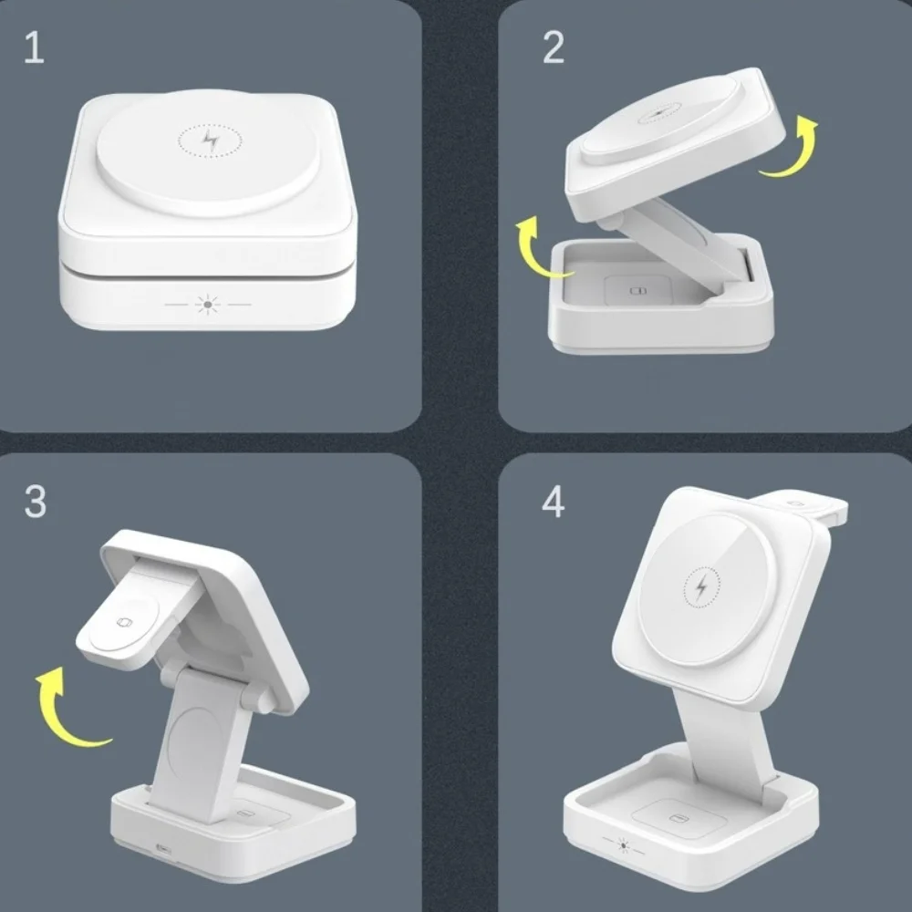 Foldable 3-in-1 Wireless Charging Stand with custom logo - image 3