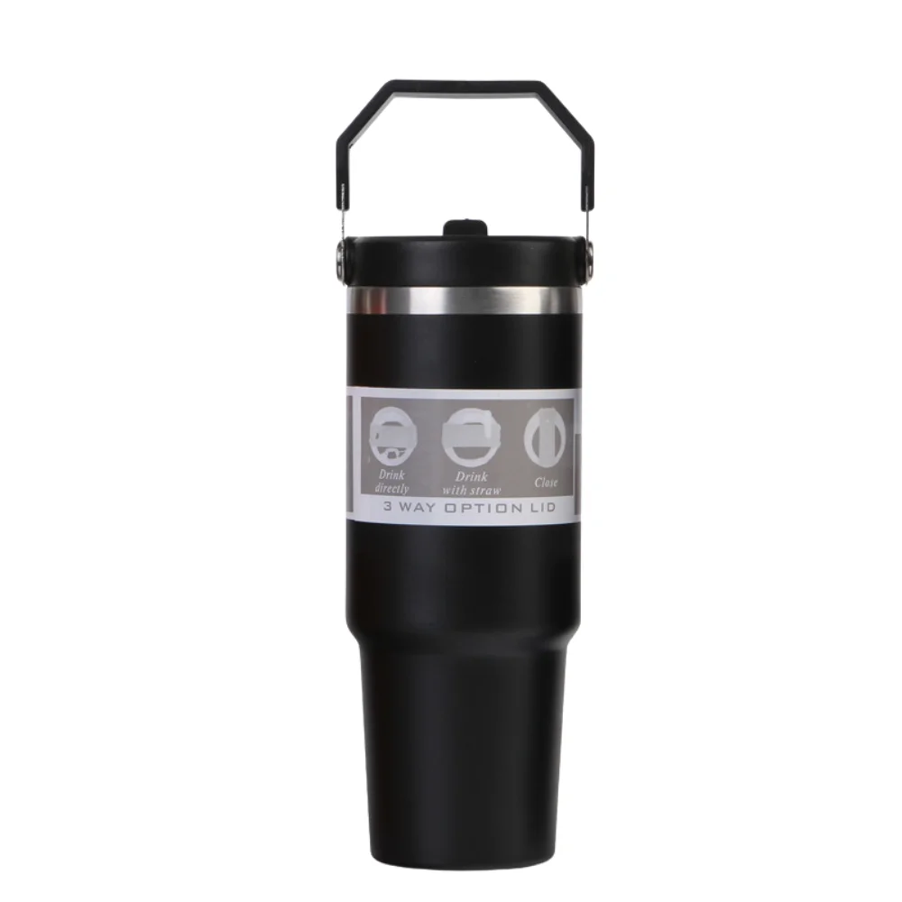 30oz Insulated Tumbler with Straw with custom logo - image 3