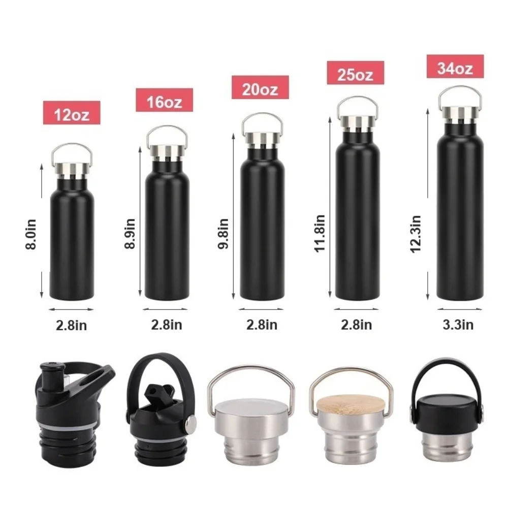 Double Wall Stainless Steel Sports Bottle with Handle with custom logo - image 3