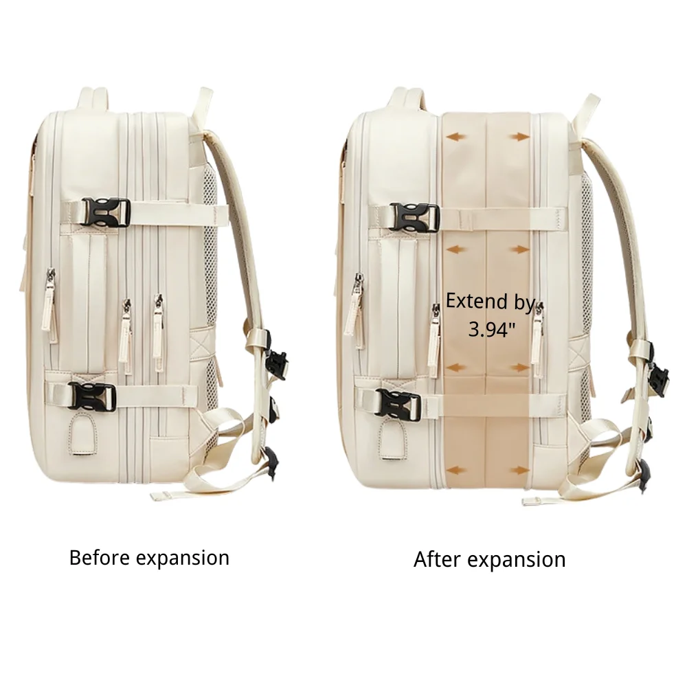 Expandable Travel Carry on Backpack with custom logo - image 3