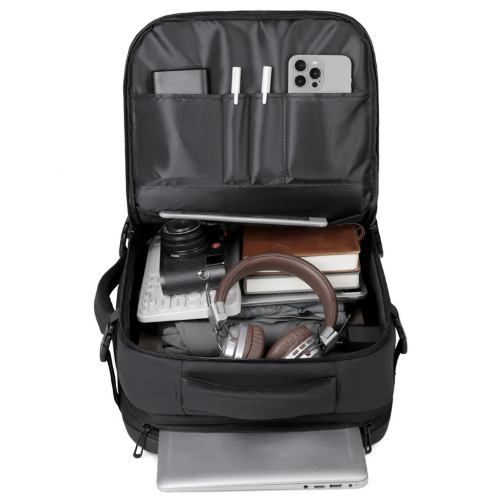 Expandable Business Travel Backpack with custom logo - image 3