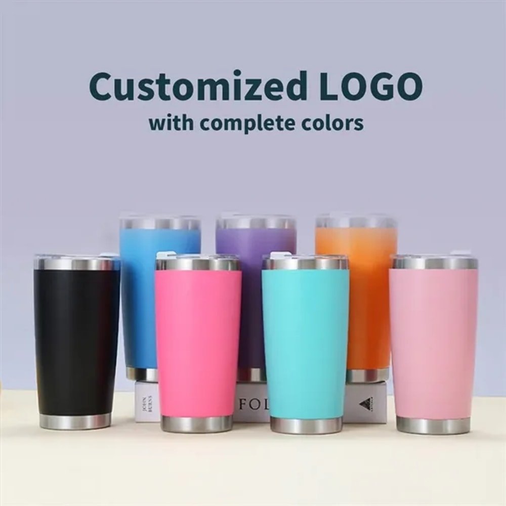 20 OZ stainless steel insulated mug with custom logo - image 4