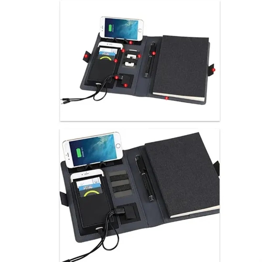 8000mAh Wireless Charging Notebook with custom logo - image 3