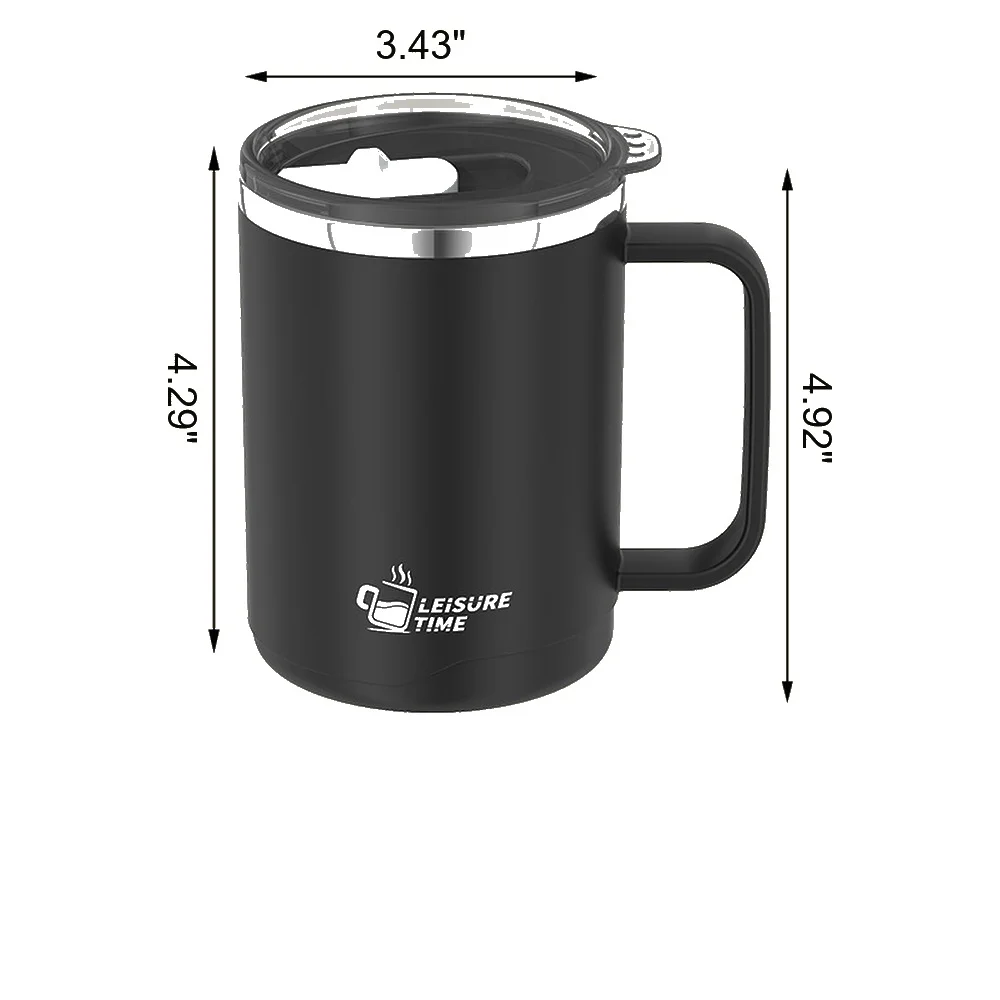 16 oz Double Wall Insulated Stainless Steel Coffee Mug With Lid with custom logo - image 4