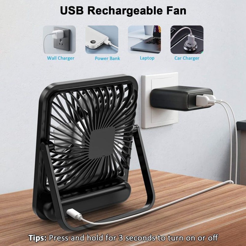 Desk Fan Battery Operated with custom logo - image 4
