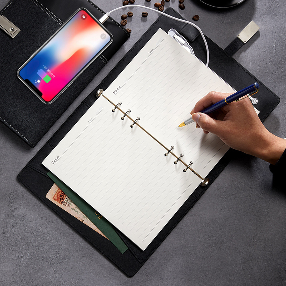 Wireless Charging Notebook Power Bank with custom logo - image 3