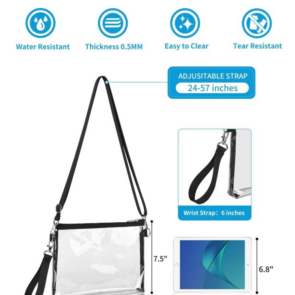 Clear Purse Stadium Approved for Women with custom logo - image 4
