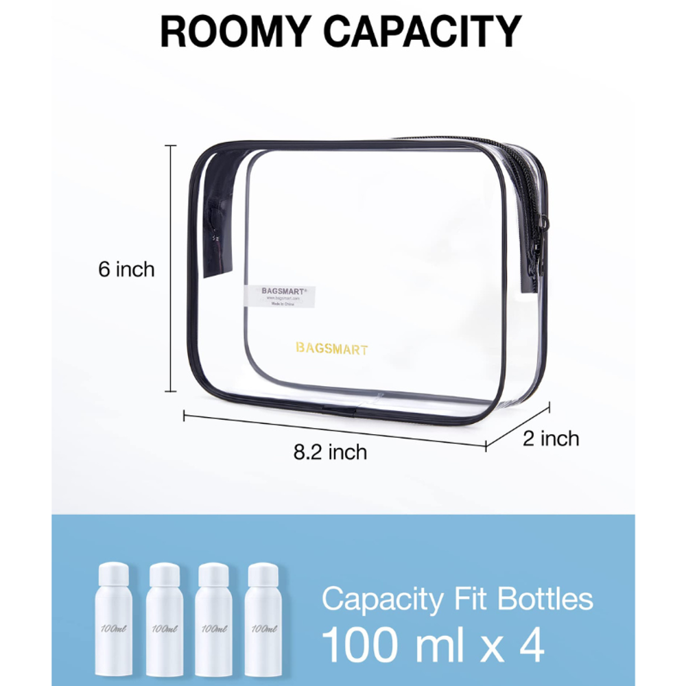 Clear Toiletry Bag with custom logo - image 4