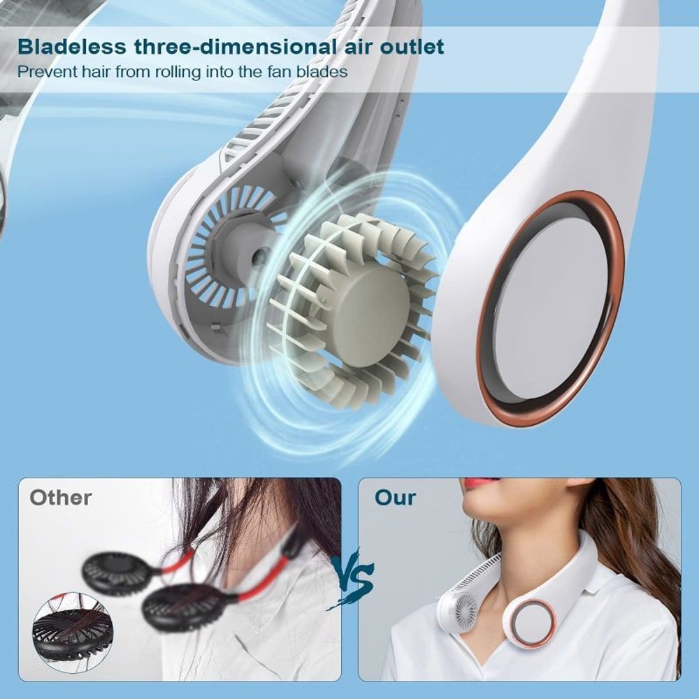 Portable Neck Fan 4000 mAh with custom logo - image 4
