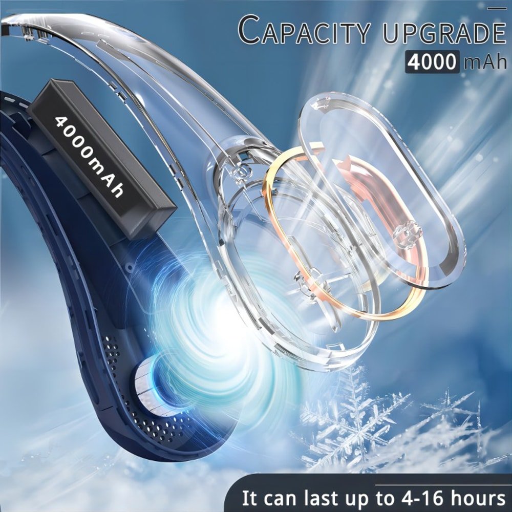 Neck Fan 4000 mAh Battery Operated with custom logo - image 3