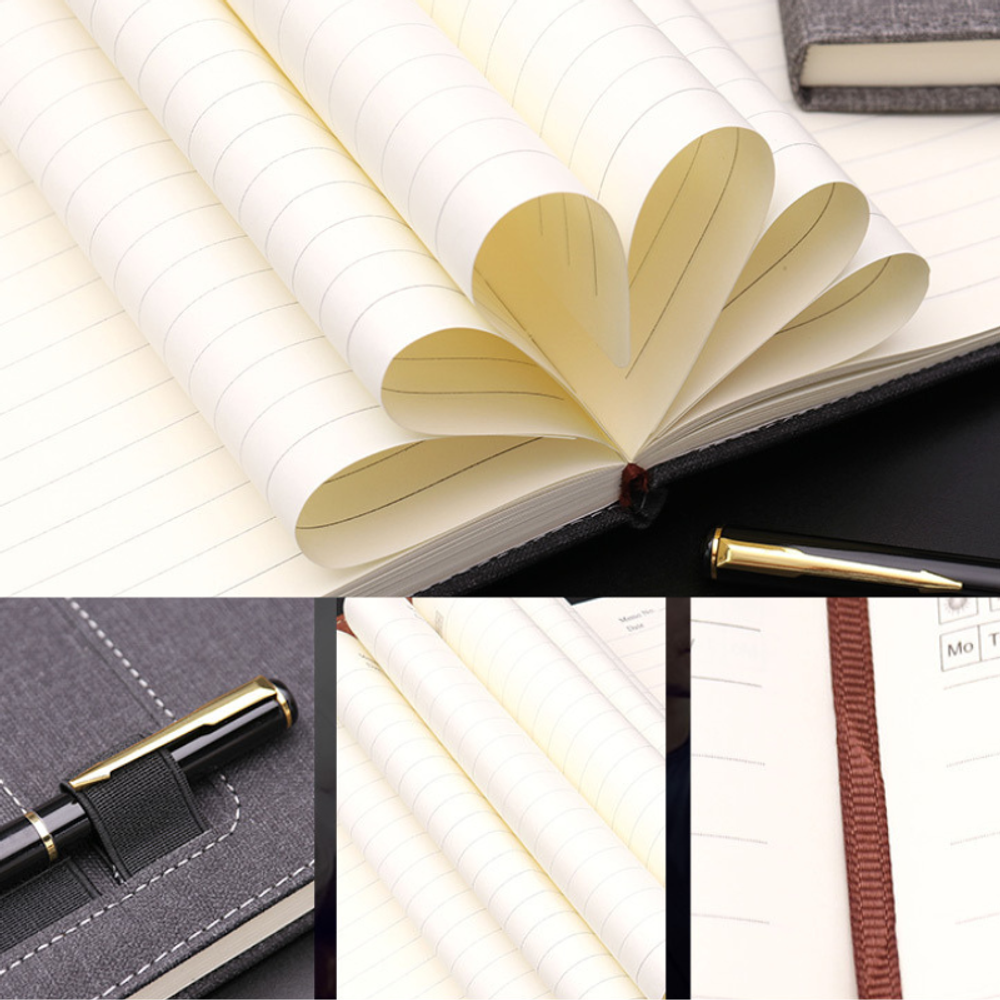 A5 Business Notebook Phone Pocket Card Slot Gift Set with custom logo - image 4