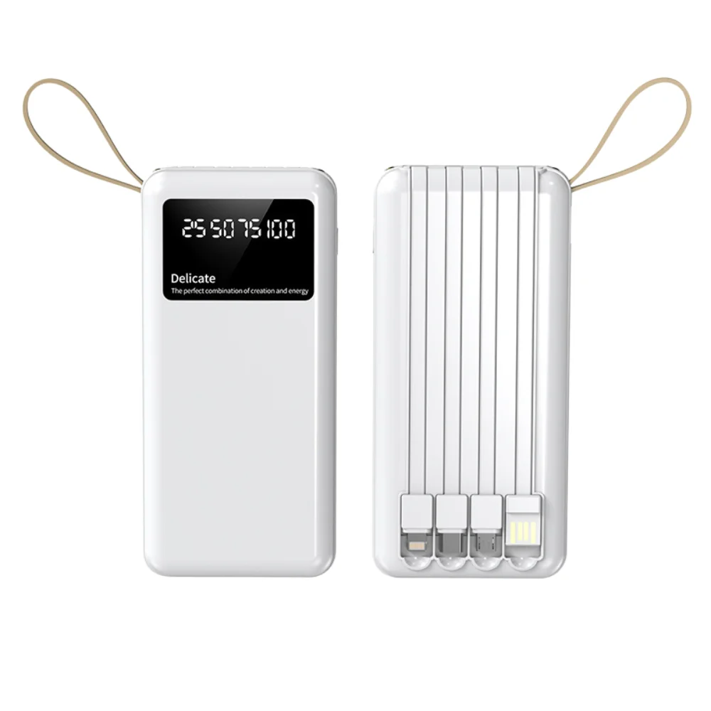 10000 mAh Portable Chargers with Built in Cables with custom logo - image 4