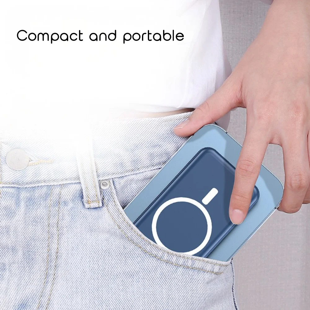 10000mAh MagSafe Magnetic Wireless Power Bank with Cable with custom logo - image 3