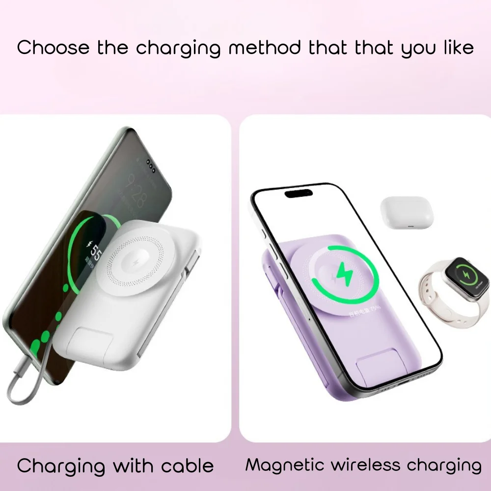 10000mAh 3-in-1 MagSafe Power Bank with custom logo - image 4