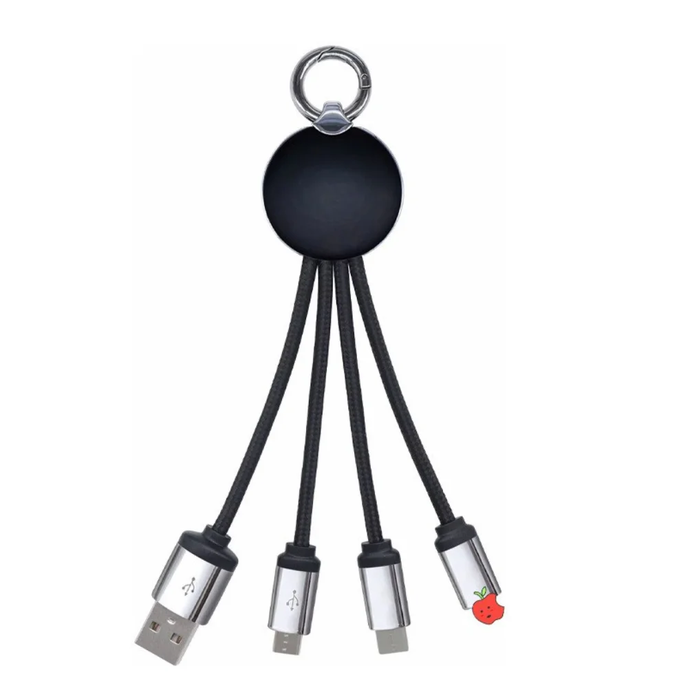 Keychain 3-in-1 LED Glow Charging Cable with custom logo - image 4