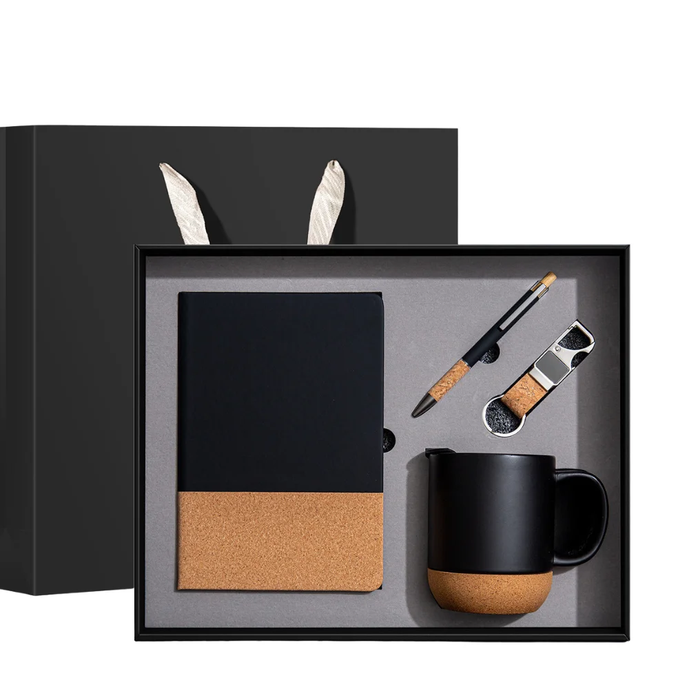A5 PU Notebook and Pen Gift Box Set with custom logo - image 3