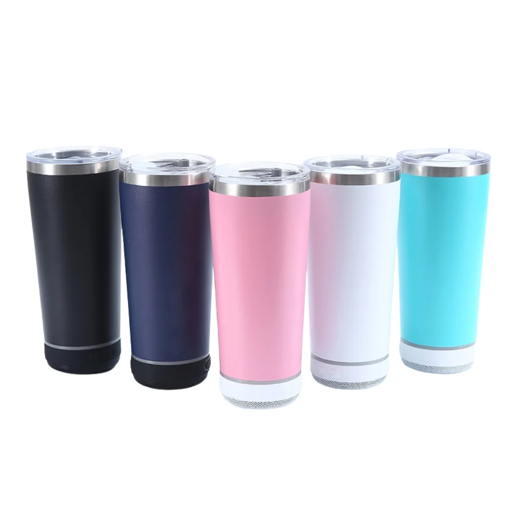 20oz Stainless Steel Bluetooth Speaker Tumbler with custom logo - image 4