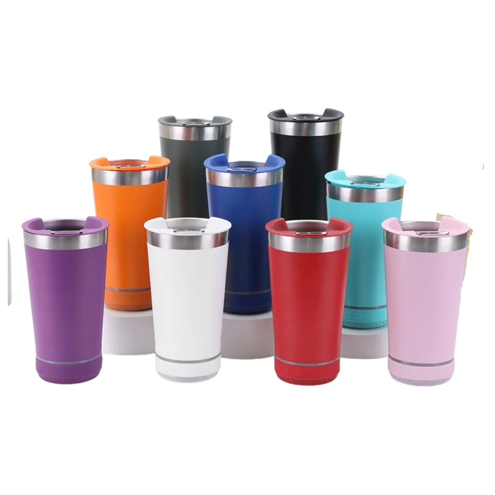 16oz Bluetooth Speaker Tumbler with custom logo - image 4