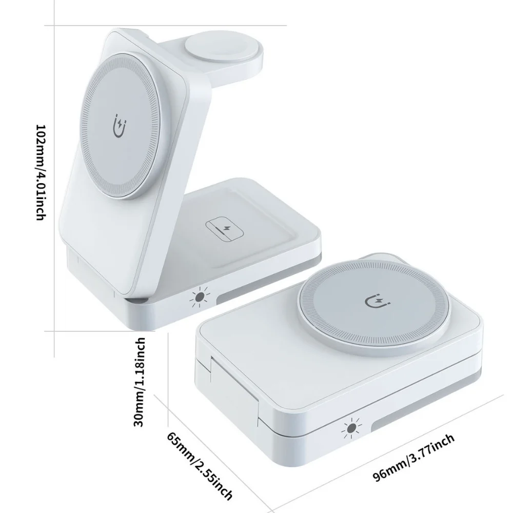 3-in-1 Magnetic Wireless Charger with custom logo - image 4