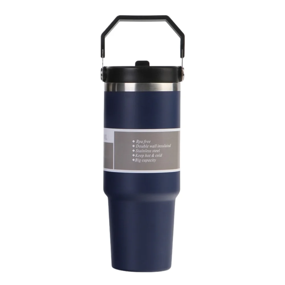 30oz Insulated Tumbler with Straw with custom logo - image 4