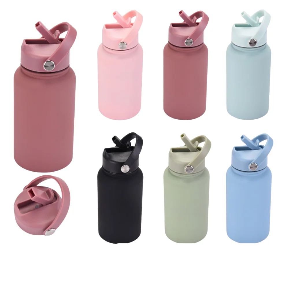 Stainless Steel Sports Bottle with Handle and Straw with custom logo - image 4