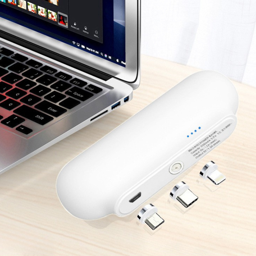 Portable 3-In-1 Phone Power Bank with custom logo - image 4
