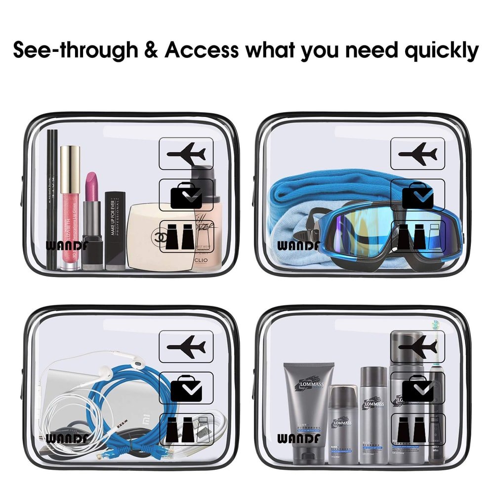 TSA Approved Clear Travel Toiletry Bag with Hand strap with custom logo - image 5