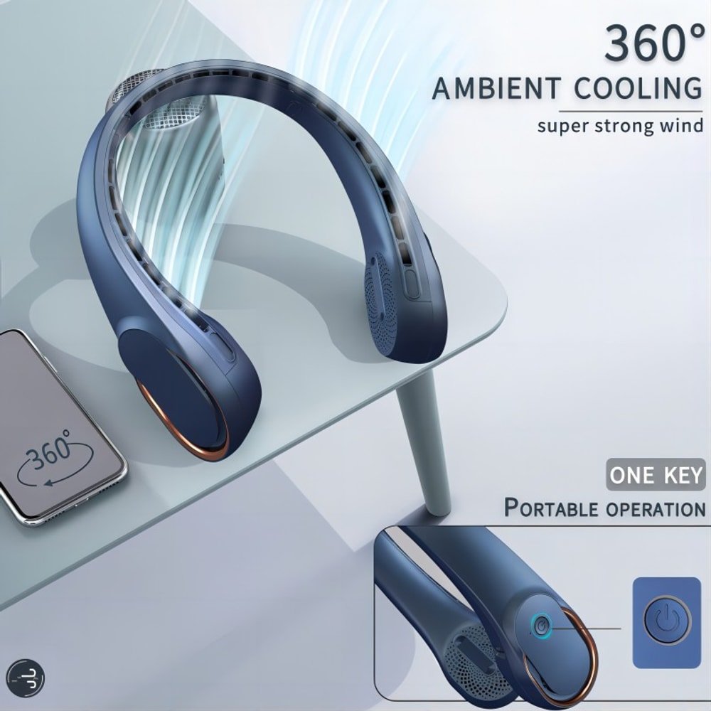 Neck Fan 4000 mAh Battery Operated with custom logo - image 4