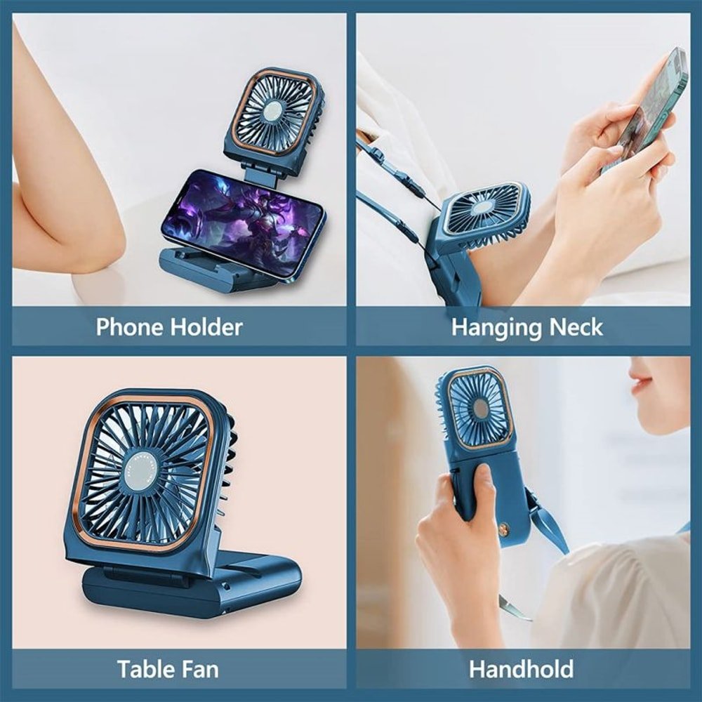 Portable Handheld Necklace Fan with custom logo - image 5