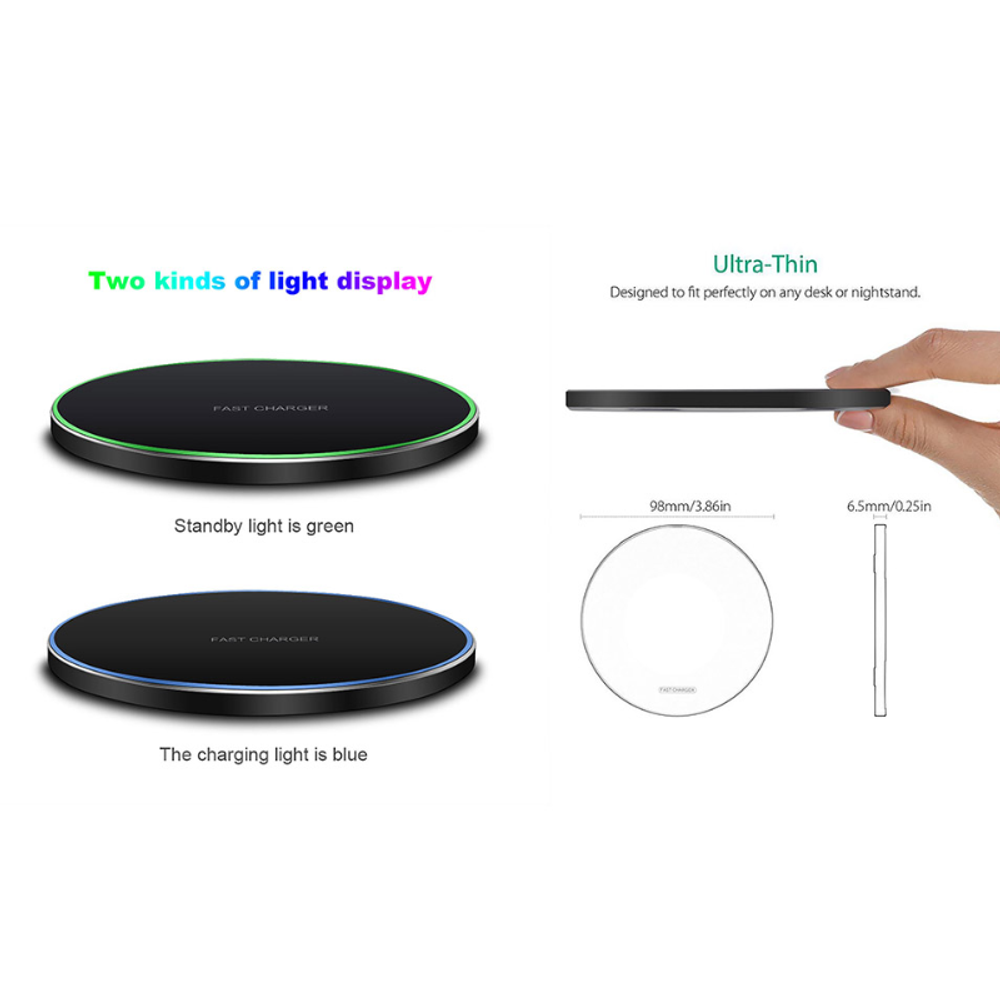 15W Fast Wireless Charger with custom logo - image 5
