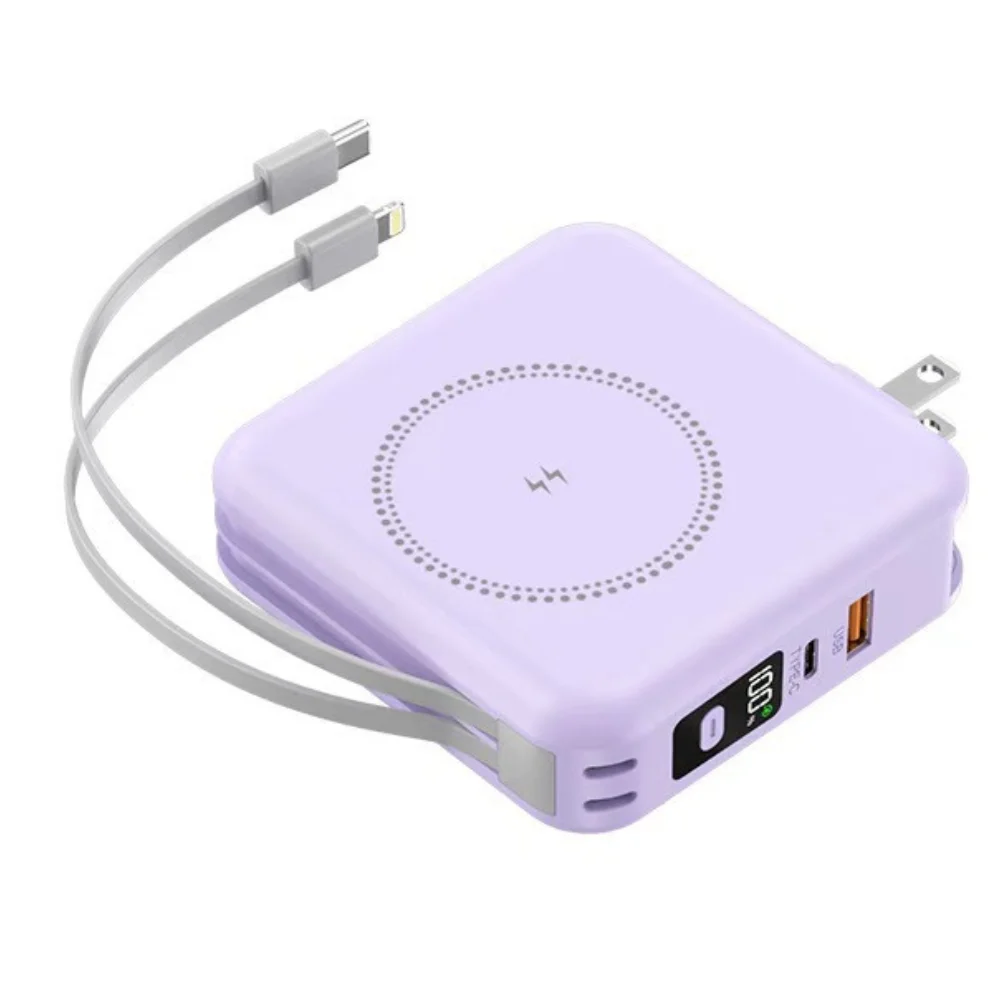 5-in-1 15000 mAh Wireless Fast Charging Portable Power Bank with custom logo - image 5