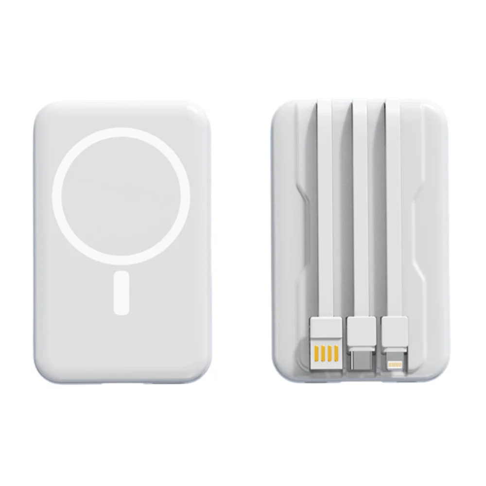 10000mAh MagSafe Magnetic Wireless Power Bank with Cable with custom logo - image 4