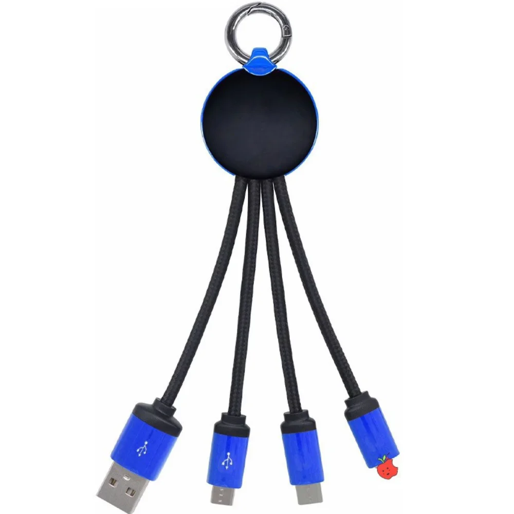 Keychain 3-in-1 LED Glow Charging Cable with custom logo - image 5