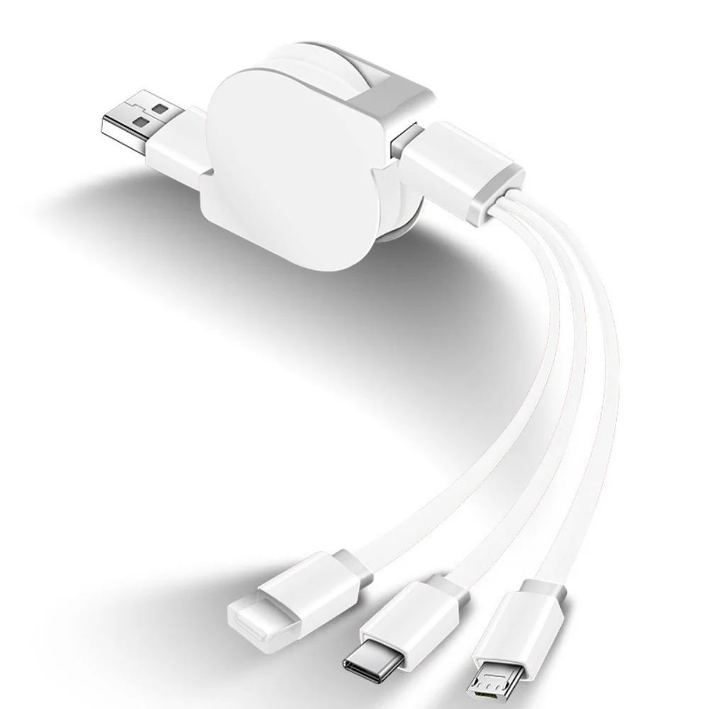 Retractable 3-in-1 Fast Charging Cable with custom logo - image 5