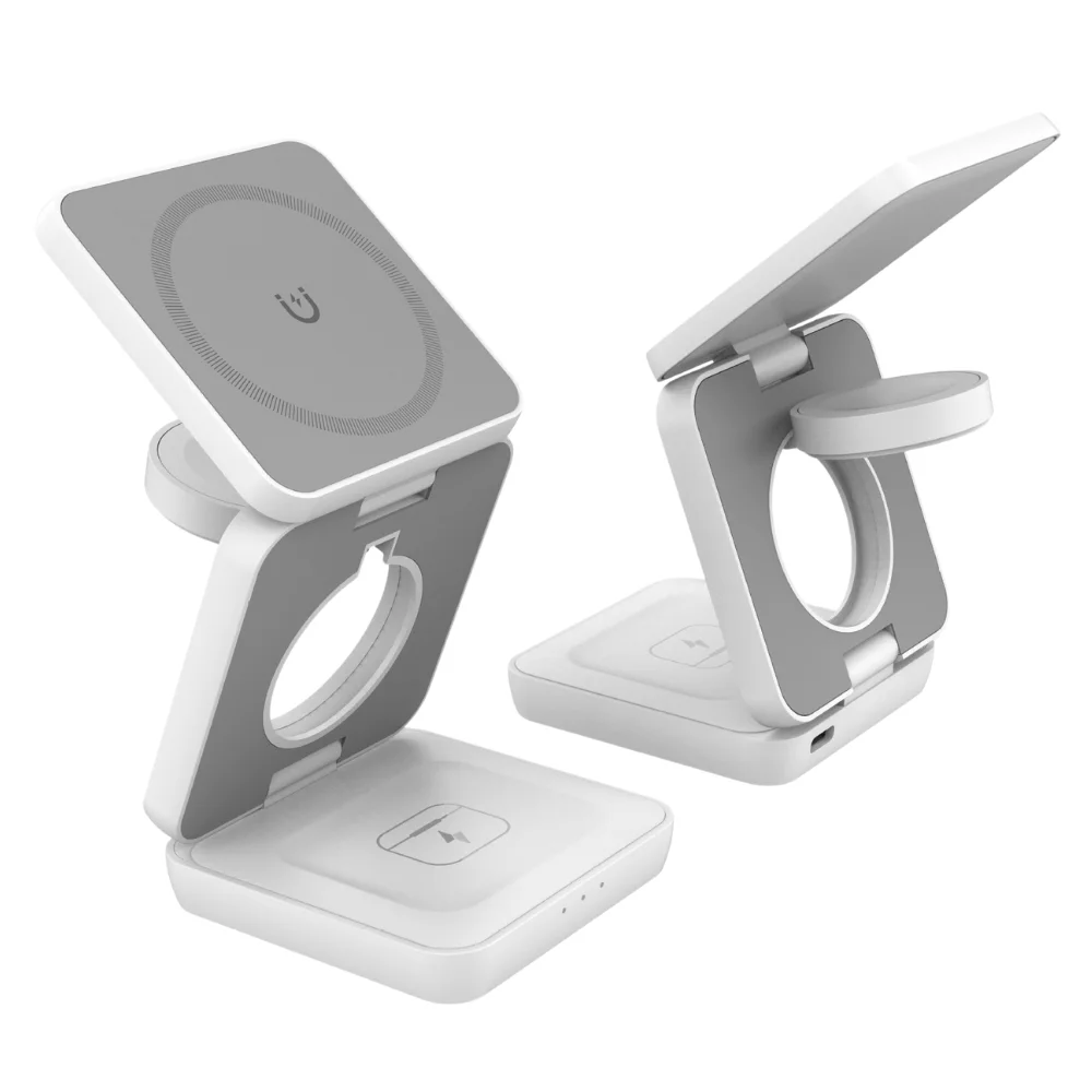 3-in-1 Foldable Magnetic Wireless Charger Stand with custom logo - image 4