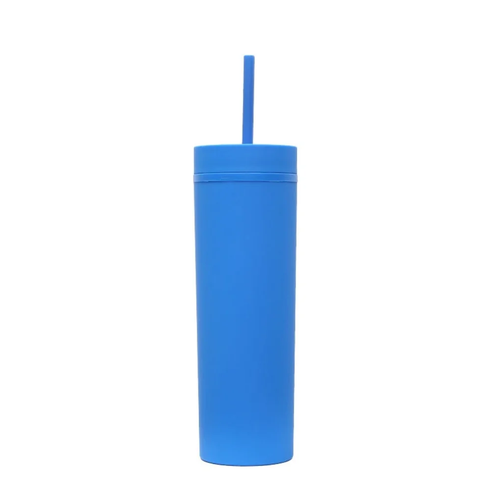 16oz Skinny Acrylic Tumbler with Lid and Straw with custom logo - image 5
