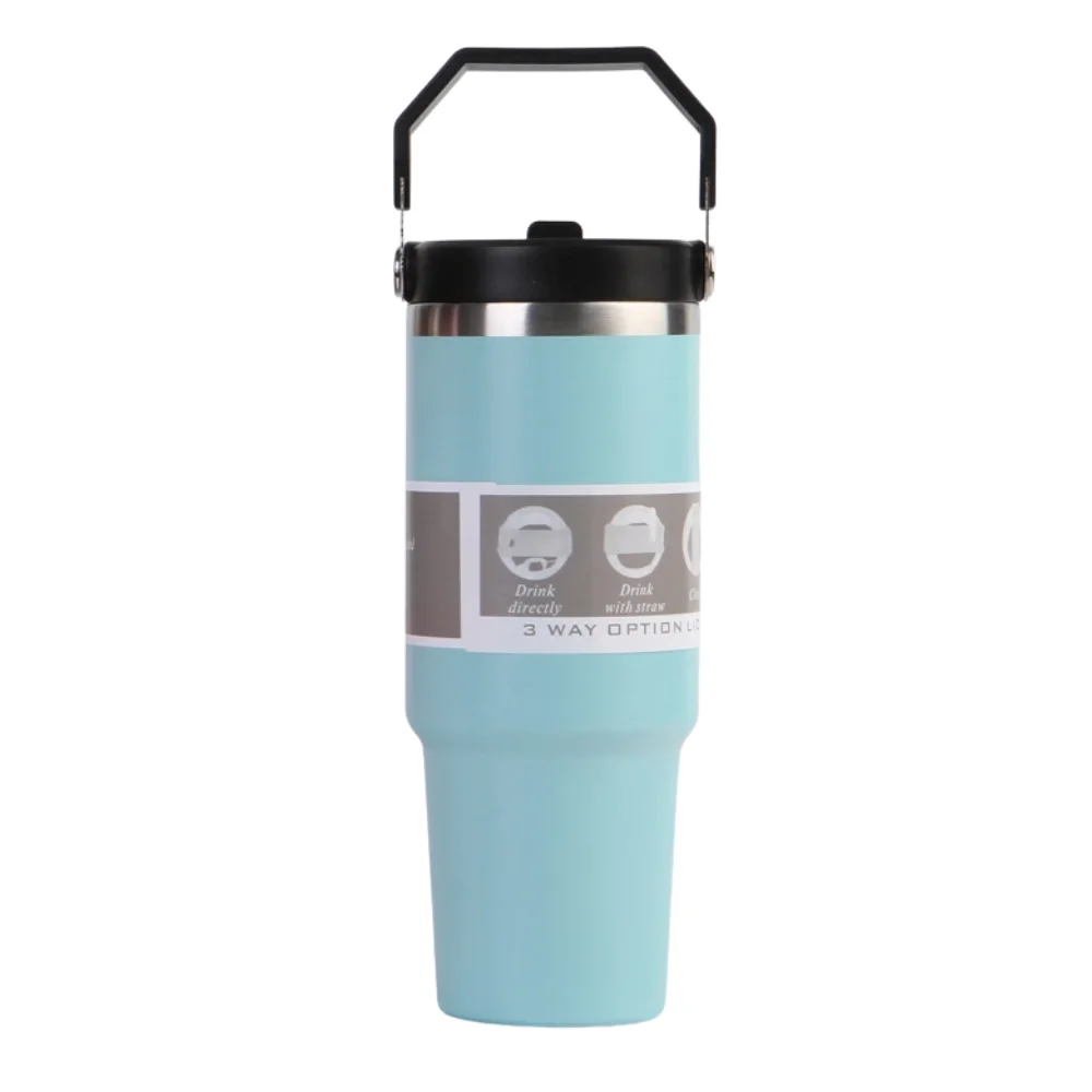 30oz Insulated Tumbler with Straw with custom logo - image 5
