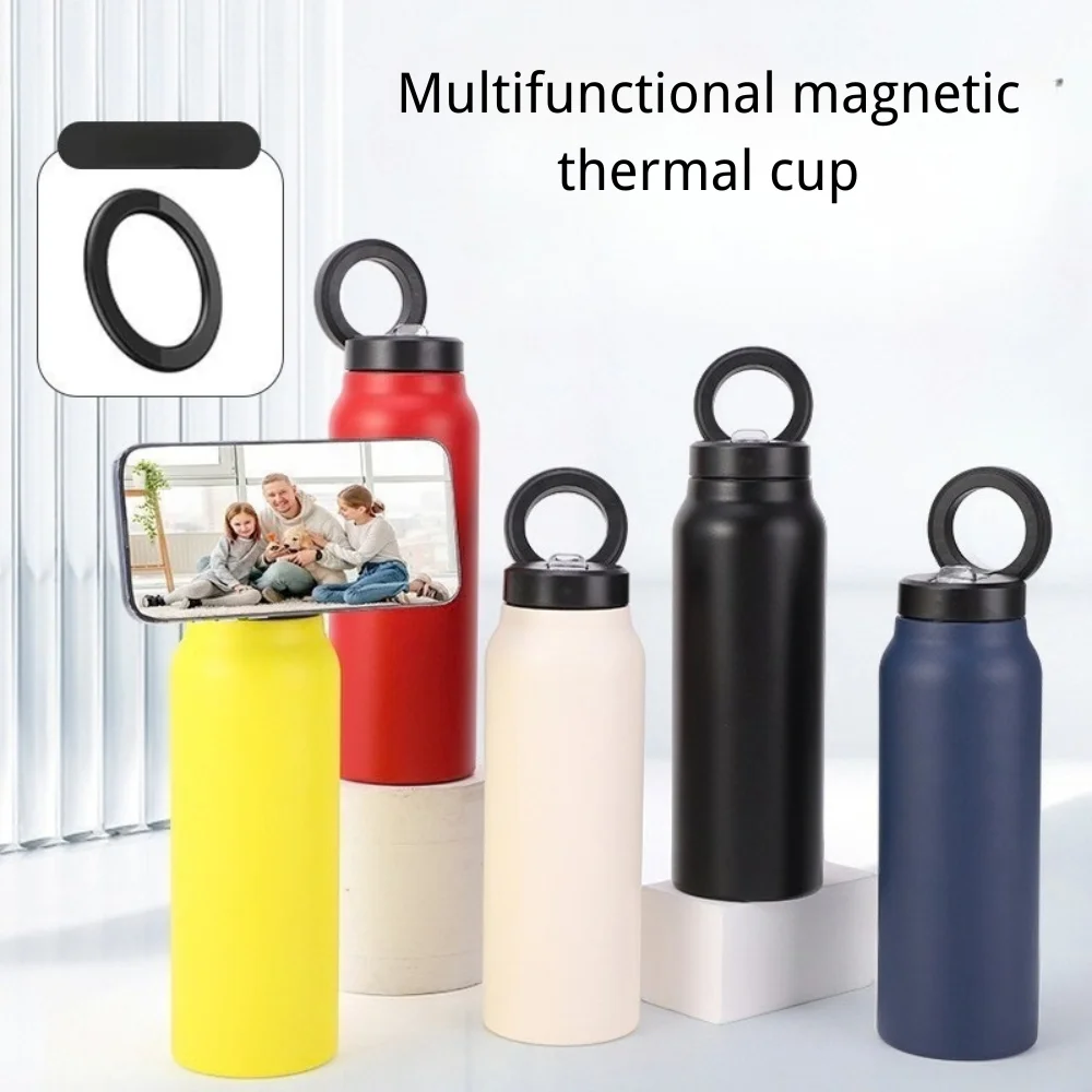Stainless Steel Sports Bottle with Magnetic Phone Holder with custom logo - image 5