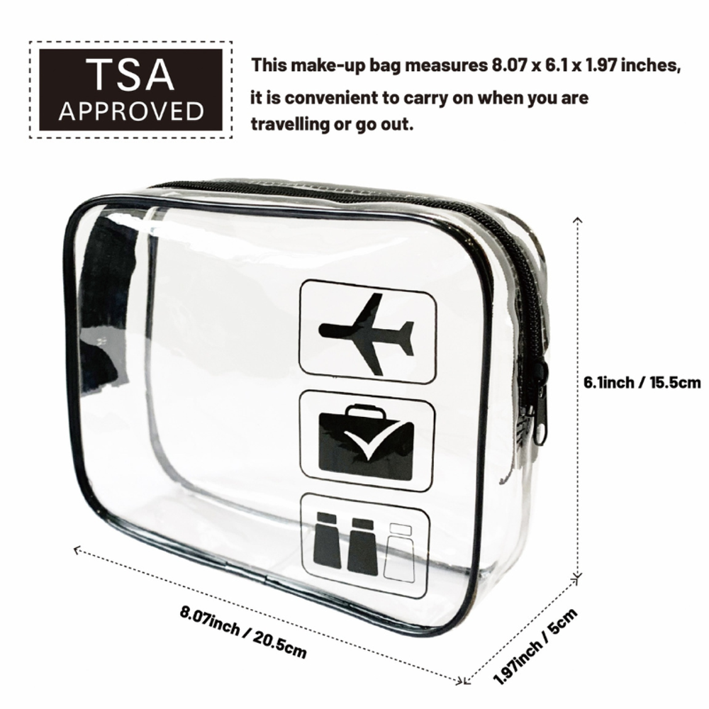 TSA Approved Clear Travel Toiletry Bag with Hand strap with custom logo - image 6