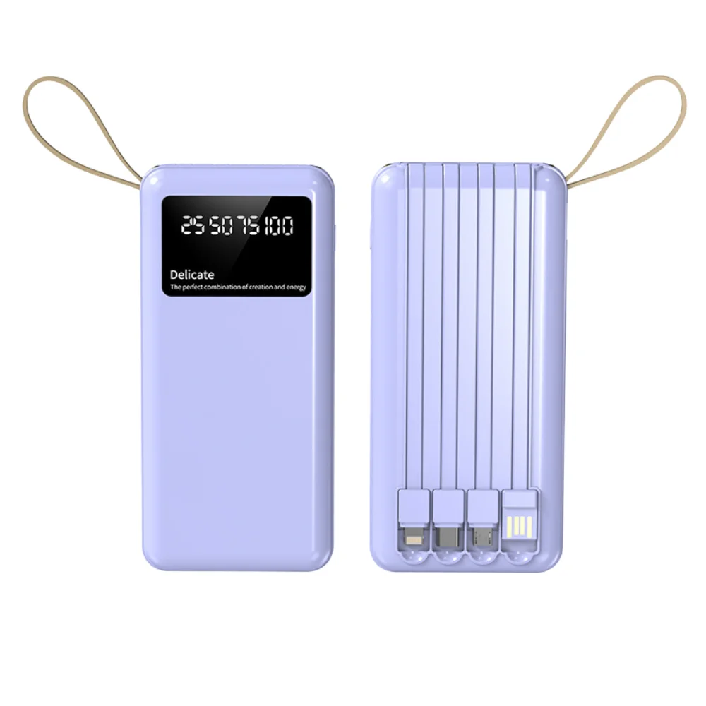 10000 mAh Portable Chargers with Built in Cables with custom logo - image 6