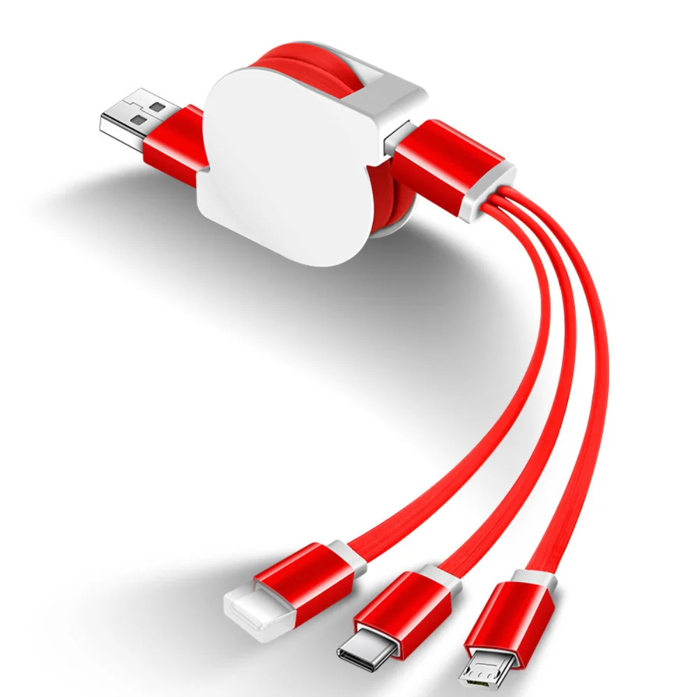 Retractable 3-in-1 Fast Charging Cable with custom logo - image 6